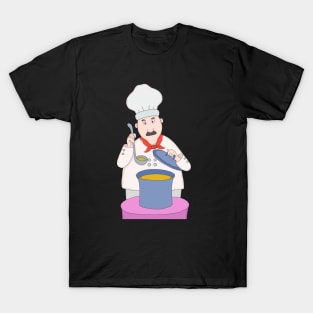 Mustachioed Chef T-Shirt